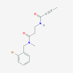 B2834831 N-(2-{[(2-bromophenyl)methyl](methyl)carbamoyl}ethyl)but-2-ynamide CAS No. 2094859-71-7
