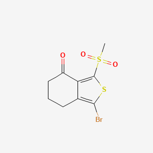 molecular formula C9H9BrO3S2 B2834834 1-bromo-3-methylsulfonyl-6,7-dihydro-5H-2-benzothiophen-4-one CAS No. 882271-53-6