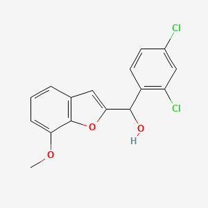 molecular formula C16H12Cl2O3 B2834835 (2,4-Dichlorophenyl)(7-methoxy-1-benzofuran-2-yl)methanol CAS No. 477858-44-9