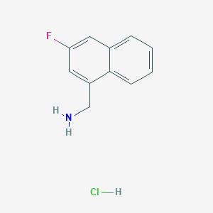 molecular formula C11H11ClFN B2834836 (3-氟萘基)甲胺；盐酸盐 CAS No. 2089257-95-2