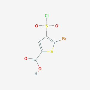 5-Bromo-4-(chlorosulfonyl)thiophene-2-carboxylic acid