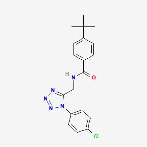 4-(tert-butyl)-N-((1-(4-chlorophenyl)-1H-tetrazol-5-yl)methyl)benzamide