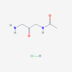 molecular formula C5H11ClN2O2 B2834853 N-(3-Amino-2-oxopropyl)acetamide;hydrochloride CAS No. 2361645-19-2