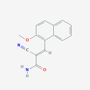 molecular formula C15H12N2O2 B2834854 (2E)-2-cyano-3-(2-methoxynaphthyl)prop-2-enamide CAS No. 314284-89-4