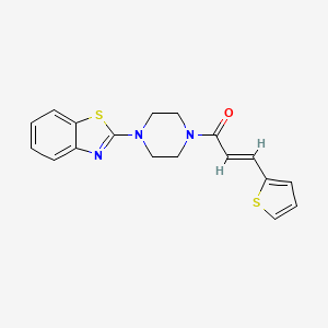 molecular formula C18H17N3OS2 B2834857 (E)-1-(4-(benzo[d]thiazol-2-yl)piperazin-1-yl)-3-(thiophen-2-yl)prop-2-en-1-one CAS No. 681163-43-9