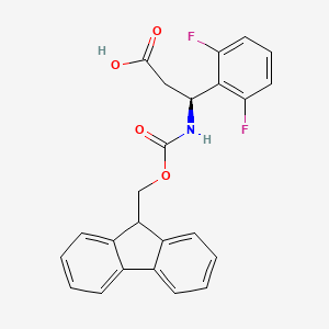 molecular formula C24H19F2NO4 B2834863 (3S)-3-(2,6-difluorophenyl)-3-({[(9H-fluoren-9-yl)methoxy]carbonyl}amino)propanoic acid CAS No. 1366459-54-2