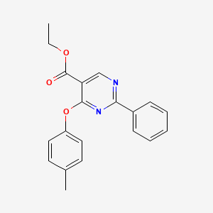 Ethyl 4-(4-methylphenoxy)-2-phenyl-5-pyrimidinecarboxylate