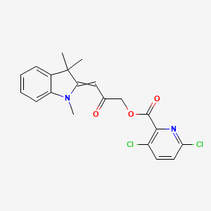 molecular formula C20H18Cl2N2O3 B2834881 2-oxo-3-(1,3,3-trimethyl-2,3-dihydro-1H-indol-2-ylidene)propyl 3,6-dichloropyridine-2-carboxylate CAS No. 1057953-76-0
