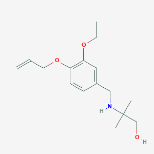 molecular formula C16H25NO3 B283489 2-{[4-(allyloxy)-3-ethoxybenzyl]amino}-2-methyl-1-propanol 