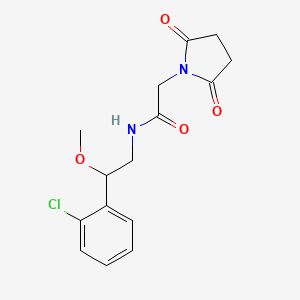 molecular formula C15H17ClN2O4 B2834902 N-[2-(2-chlorophenyl)-2-methoxyethyl]-2-(2,5-dioxopyrrolidin-1-yl)acetamide CAS No. 1790199-25-5