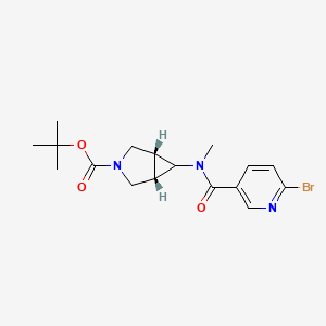 molecular formula C17H22BrN3O3 B2834922 Tert-butyl (1S,5R)-6-[(6-bromopyridine-3-carbonyl)-methylamino]-3-azabicyclo[3.1.0]hexane-3-carboxylate CAS No. 2402789-09-5