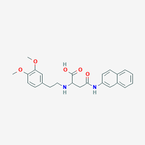 molecular formula C24H26N2O5 B2834925 2-((3,4-Dimethoxyphenethyl)amino)-4-(naphthalen-2-ylamino)-4-oxobutanoic acid CAS No. 1047683-17-9