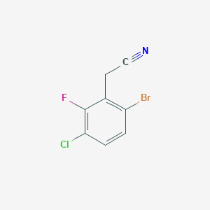 molecular formula C8H4BrClFN B2834930 6-溴-3-氯-2-氟苯乙腈 CAS No. 1499430-03-3