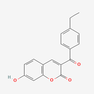 molecular formula C18H14O4 B2834935 3-(4-ethylbenzoyl)-7-hydroxy-2H-chromen-2-one CAS No. 904454-31-5