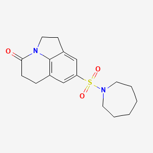 molecular formula C17H22N2O3S B2834938 8-(azepan-1-ylsulfonyl)-5,6-dihydro-1H-pyrrolo[3,2,1-ij]quinolin-4(2H)-one CAS No. 898462-52-7