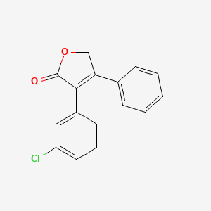 molecular formula C16H11ClO2 B2834946 3-(3-Chlorophenyl)-4-phenylfuran-2(5H)-one CAS No. 1713463-32-1