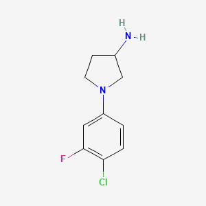 B2834976 1-(4-Chloro-3-fluorophenyl)pyrrolidin-3-amine CAS No. 1250074-31-7