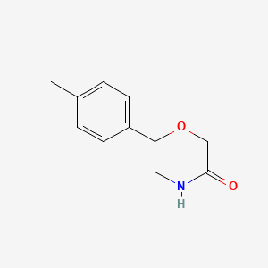 molecular formula C11H13NO2 B2835007 6-(4-methylphenyl)morpholin-3-one CAS No. 951627-10-4