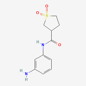 molecular formula C11H14N2O3S B2835010 N-(3-aminophenyl)tetrahydrothiophene-3-carboxamide 1,1-dioxide CAS No. 1171598-25-6