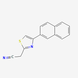 molecular formula C15H10N2S B2835023 2-[4-(Naphthalen-2-yl)-1,3-thiazol-2-yl]acetonitrile CAS No. 194809-95-5