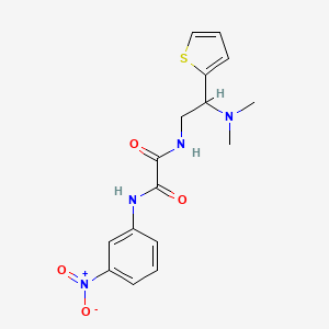 molecular formula C16H18N4O4S B2835068 N-[2-(dimethylamino)-2-(thiophen-2-yl)ethyl]-N'-(3-nitrophenyl)ethanediamide CAS No. 941932-46-3