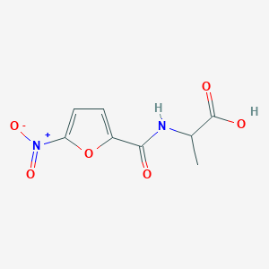 molecular formula C8H8N2O6 B2835109 2-[(5-Nitrofuran-2-yl)formamido]propanoic acid CAS No. 1396962-55-2