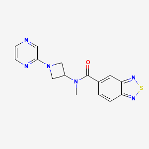 molecular formula C15H14N6OS B2835139 N-methyl-N-[1-(pyrazin-2-yl)azetidin-3-yl]-2,1,3-benzothiadiazole-5-carboxamide CAS No. 2380171-74-2