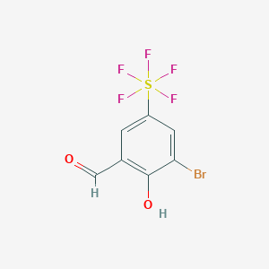 molecular formula C7H4BrF5O2S B2835154 3-Bromo-2-hydroxy-5-(pentafluorothio)benzaldehyde CAS No. 1208718-46-0