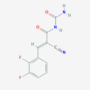 molecular formula C11H7F2N3O2 B2835166 (E)-N-Carbamoyl-2-cyano-3-(2,3-difluorophenyl)prop-2-enamide CAS No. 1445758-43-9
