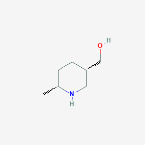 molecular formula C7H15NO B2835169 rac-[(3r,6s)-6-methylpiperidin-3-yl]methanol CAS No. 1932630-12-0