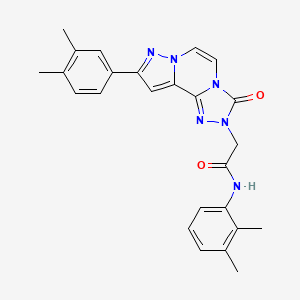 molecular formula C25H24N6O2 B2835171 N-(2,3-dimethylphenyl)-2-[11-(3,4-dimethylphenyl)-5-oxo-3,4,6,9,10-pentazatricyclo[7.3.0.02,6]dodeca-1(12),2,7,10-tetraen-4-yl]acetamide CAS No. 1207050-93-8
