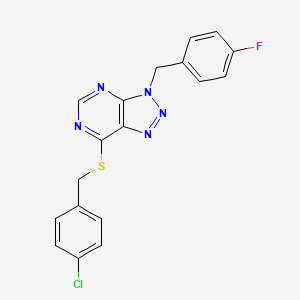 7-((4-chlorobenzyl)thio)-3-(4-fluorobenzyl)-3H-[1,2,3]triazolo[4,5-d]pyrimidine