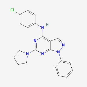 N-(4-chlorophenyl)-1-phenyl-6-(pyrrolidin-1-yl)-1H-pyrazolo[3,4-d]pyrimidin-4-amine
