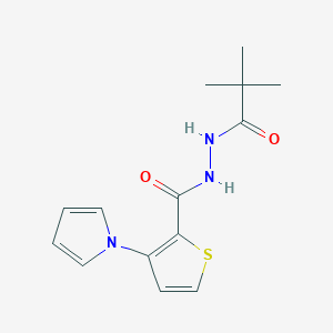 N'-(2,2-dimethylpropanoyl)-3-(1H-pyrrol-1-yl)-2-thiophenecarbohydrazide