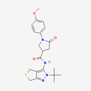 N-(2-(tert-butyl)-4,6-dihydro-2H-thieno[3,4-c]pyrazol-3-yl)-1-(4-methoxyphenyl)-5-oxopyrrolidine-3-carboxamide