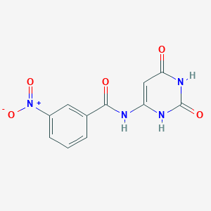 molecular formula C11H8N4O5 B2835229 N-(2,4-dioxo-1H-pyrimidin-6-yl)-3-nitrobenzamide CAS No. 294891-16-0