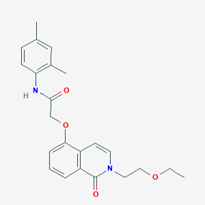 molecular formula C23H26N2O4 B2835236 N-(2,4-dimethylphenyl)-2-{[2-(2-ethoxyethyl)-1-oxo-1,2-dihydroisoquinolin-5-yl]oxy}acetamide CAS No. 898431-36-2
