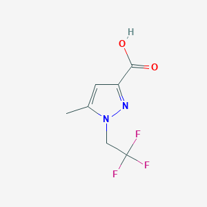 molecular formula C7H7F3N2O2 B2835252 5-methyl-1-(2,2,2-trifluoroethyl)-1H-pyrazole-3-carboxylic acid CAS No. 1006486-45-8