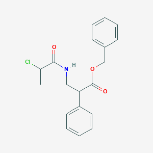 molecular formula C19H20ClNO3 B2835283 Benzyl 3-(2-chloropropanoylamino)-2-phenylpropanoate CAS No. 2411263-05-1