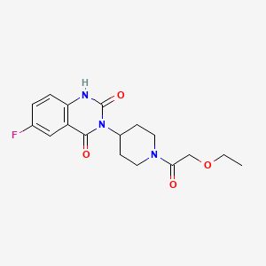 molecular formula C17H20FN3O4 B2835286 3-(1-(2-ethoxyacetyl)piperidin-4-yl)-6-fluoroquinazoline-2,4(1H,3H)-dione CAS No. 2034367-81-0