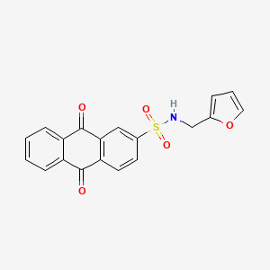 molecular formula C19H13NO5S B2835295 N-(furan-2-ylmethyl)-9,10-dioxo-9,10-dihydroanthracene-2-sulfonamide CAS No. 309935-87-3