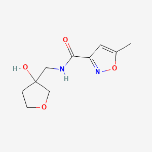 molecular formula C10H14N2O4 B2835308 N-[(3-hydroxyoxolan-3-yl)methyl]-5-methyl-1,2-oxazole-3-carboxamide CAS No. 1694406-32-0
