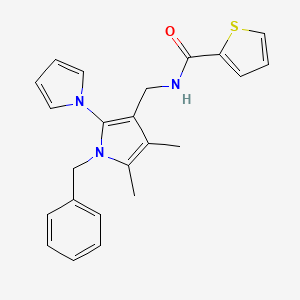 molecular formula C23H23N3OS B2835321 N-({1'-benzyl-4',5'-dimethyl-1'H-[1,2'-bipyrrole]-3'-yl}methyl)thiophene-2-carboxamide CAS No. 478077-10-0