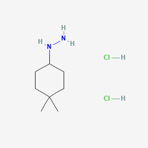 molecular formula C8H20Cl2N2 B2835335 (4,4-Dimethylcyclohexyl)hydrazine dihydrochloride CAS No. 2044835-21-2