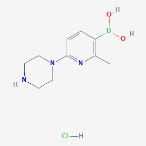 [2-MEthyl-6-(piperazin-1-yl)pyridin-3-yl]boronic acid hydrochloride