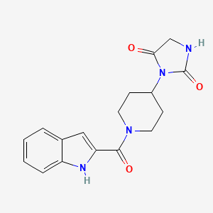 3-(1-(1H-indole-2-carbonyl)piperidin-4-yl)imidazolidine-2,4-dione