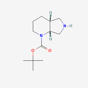 molecular formula C12H22N2O2 B2835376 (4aR,7aR)-tert-Butyl octahydro-1H-pyrrolo[3,4-b]pyridine-1-carboxylate CAS No. 181141-40-2