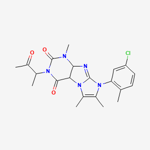 8-(5-chloro-2-methylphenyl)-1,6,7-trimethyl-3-(3-oxobutan-2-yl)-1H,2H,3H,4H,8H-imidazo[1,2-g]purine-2,4-dione