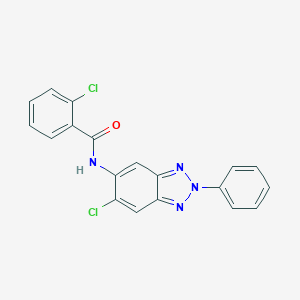 molecular formula C19H12Cl2N4O B283540 2-chloro-N-(6-chloro-2-phenyl-2H-1,2,3-benzotriazol-5-yl)benzamide 