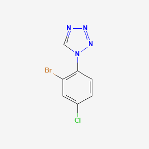 molecular formula C7H4BrClN4 B2835408 1-(2-bromo-4-chlorophenyl)-1h-tetrazole CAS No. 1501463-24-6